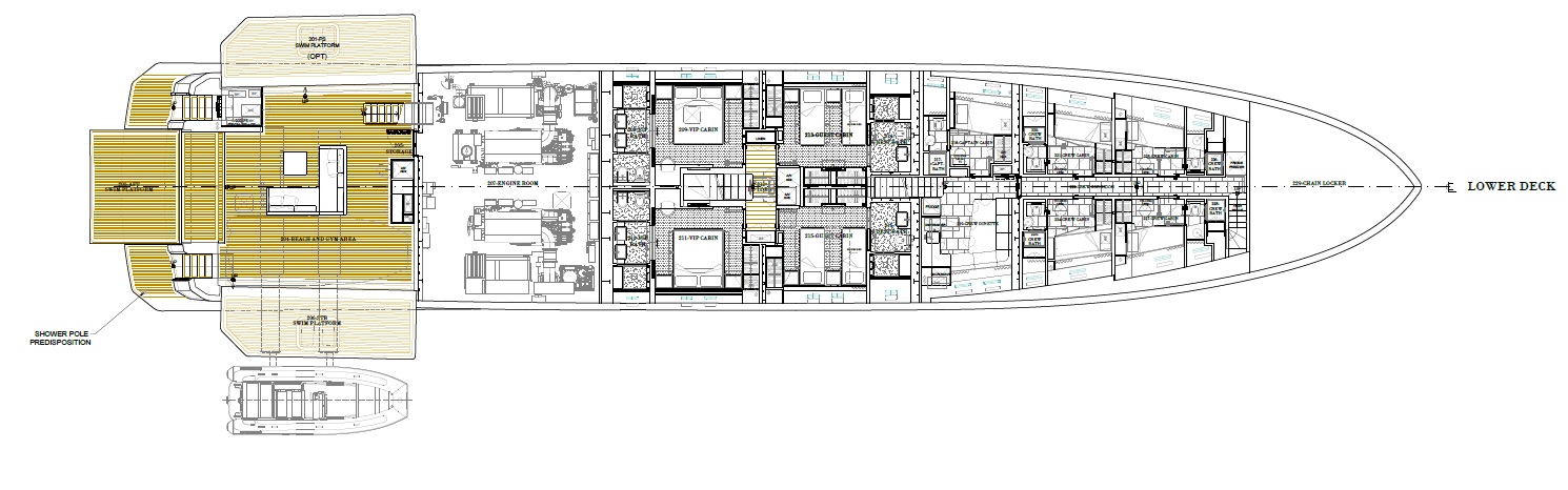 Gaia lower deck plan